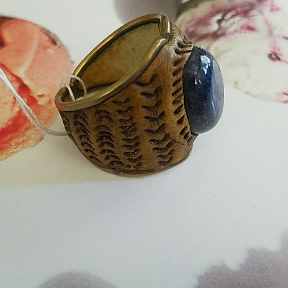 Clay lapis ring size 10 - Picture 2 of 3